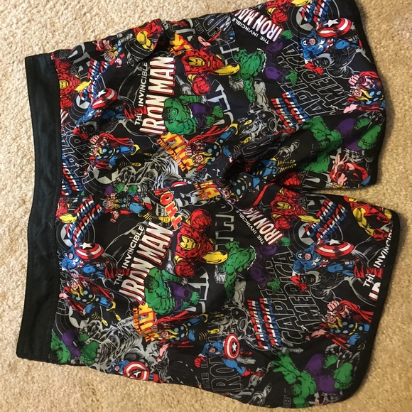 Men’s Never Worn Marvel Swim Trunks - Picture 2 of 3
